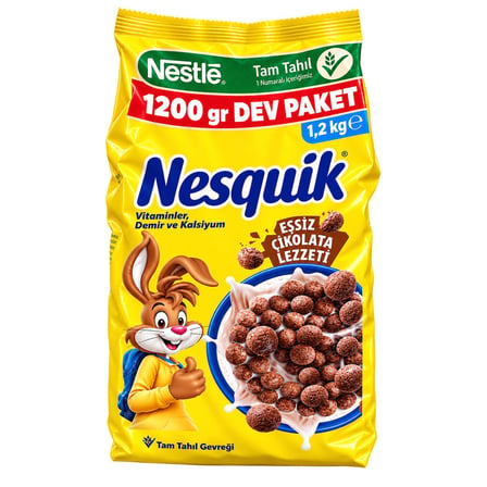 Nesquik Kakaolu Tam Tahıl Gevreği 1200 gr 4 lü (4,8 kg)