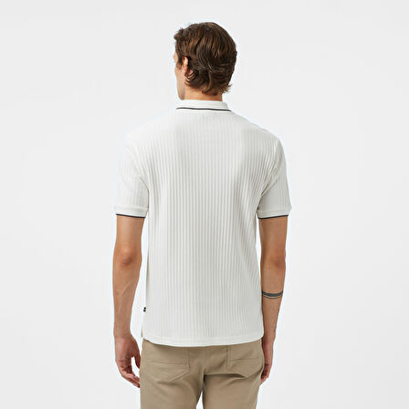 Nautica Erkek Beyaz Classic Fit Polo Yaka T-Shirt