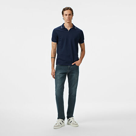Nautica Erkek Lacivert Classic Fit Polo Yaka T-Shirt