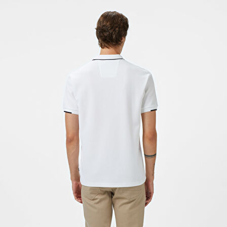 Nautica Erkek Beyaz Classic Fit Polo Yaka T-Shirt