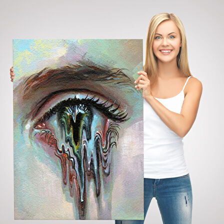 Gözü Akan Kadın Dekoratif Tablo-6333