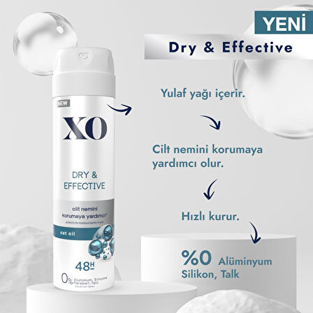 Xo Deo Woman Dry&Effective 150 ml x 2 Adet