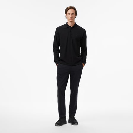 Nautica Erkek Siyah Classic Fit Uzun Kollu Polo Yaka T-Shirt