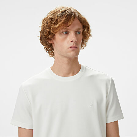 Nautica Erkek Beyaz Classic Fit T-Shirt