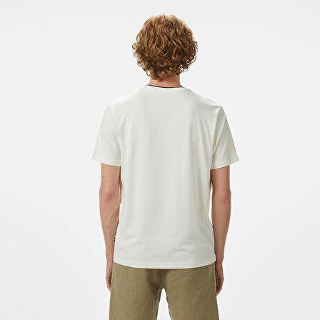 Nautica Erkek Krem Regular Fit T-Shirt