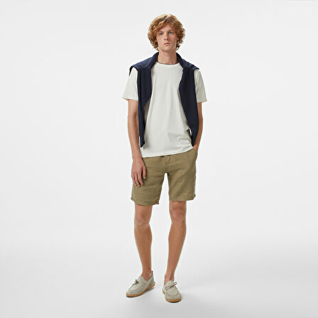 Nautica Erkek Krem Regular Fit T-Shirt