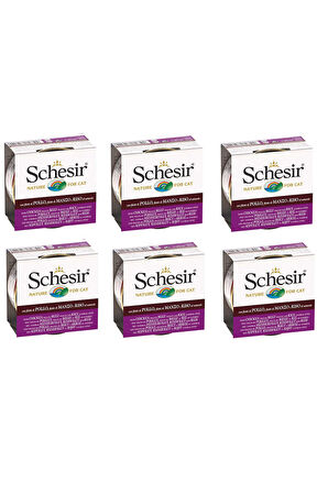 Schesir Tavuk ve Sığır ve Pirinçli Kedi Konservesi 85 Gr. X 6 Adet