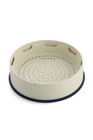  GreenPan Steamy Krem 24 cm Buharda Pişirici | 24 cm Tencerelerle Uyumlu | Üst Üste Kullanılabilir 