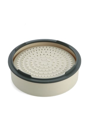  GreenPan Steamy Krem 24 cm Buharda Pişirici | 24 cm Tencerelerle Uyumlu | Üst Üste Kullanılabilir 