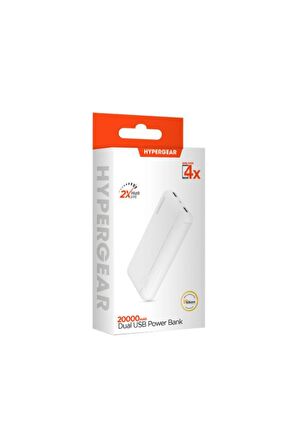 Hypergear 20000 mAh Hızlı Şarj Powerbank Beyaz 