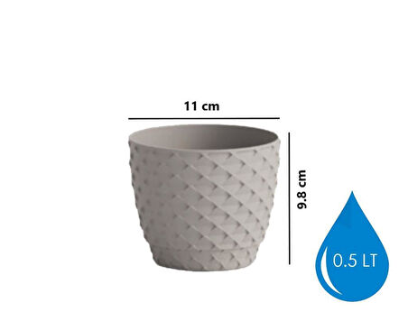 Omnipazar SO-KAP1 Kapadokya Dekoratif Plastik Saksı 0.5 Litre No 1 