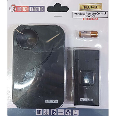 Horoz Fujı-D 3VDC Full Siyah Kablosuz Kapı Zili 086-002-0001 344058