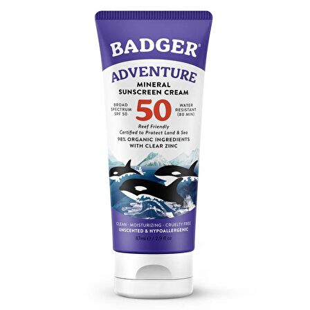 Badger Macera Sporları Organik Güneş Kremi SPF50 87ml