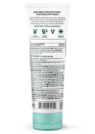Badger Daily Mineral Güneş Kremi SPF30 | Organik ve Temiz İçerikli Fiziksel Koruyucu | Beyaz İz Bırakmaz | Yüz ve Vücut İçin | 118ml