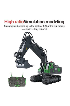 Uzaktan Kumanda Kepçe Oyuncak 1:20 Alaşım 680 Derece Rotasyon (EXKAVATÖR)