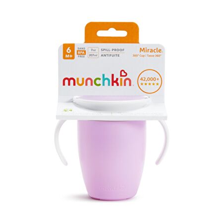 Munchkin Mucize  360° Alıştırma Bardağı, 6ay+, 207ml, Mor