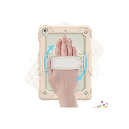 Apple iPad 5 Air 9.7 Kılıf Strap New Tablet Kapak - Pembe