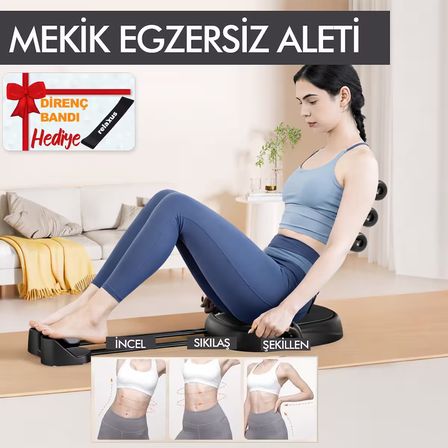 Çok Fonksiyonlu Mekik Aleti Ev Kol Üst Vücut Karın ve Core Egzersiz Cihazı Pilates Çorabı Hediye