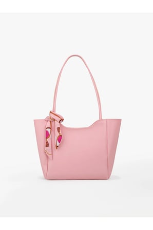 Fularlı(degişkenlik göstermektedir)Fermuarlı Shopper El Ve Omuz Çantası