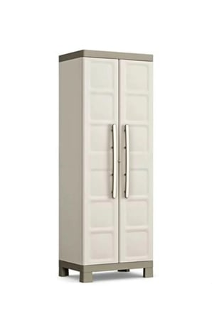 Excellence High 4 Raflı Çok Amaçlı Plastik Dolap 182x65x45 Cm Gri