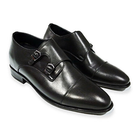 El Yapımı Özel Koleksiyon Tokalı +7/+9cm Boy Uzatan Gizli Topuk Klasik Damatlık Ayakkabı Kundura