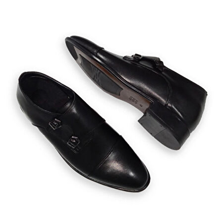 El Yapımı Özel Koleksiyon Tokalı +7/+9cm Boy Uzatan Gizli Topuk Klasik Damatlık Ayakkabı Kundura