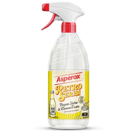 Asperox Retro Serisi 1 Litre Beyaz Sirke & Doğal Yağlar ve Beyaz Sirke & Limon Tuzu