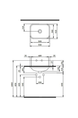 Bocchi Scala Tezgah Altı Lavabo Mat Antrasit 1006-020-0125