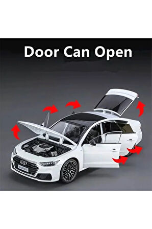 Audi A7 Araba 1:24 Diecast Metal Model Araba Koleksiyon Araba Sesli Işıklı 21 Cm Oyuncak Araba