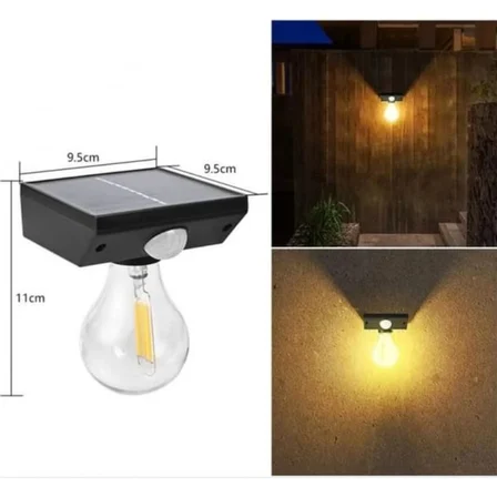 Solar Sensörlü LED Ampul - Güneş Enerjili Dış Mekan Aydınlatma