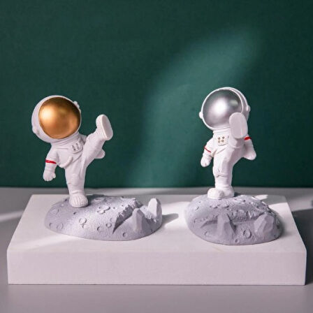 Astronot Telefon Tutucu Dekoratif ve Fonksiyonel,Ofis/Masa Üstü Kullanım İçin, Tüm Telefonlar İçin