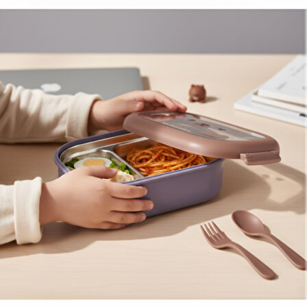 Runaway Çocuk Çelik Yemek Kutusu – Bölmeli ve Sızdırmaz