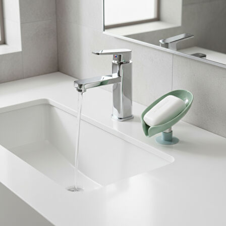 Vantuzlu Su Giderli Sabunluk Paslanmaz Çelik Banyo ve Mutfak için