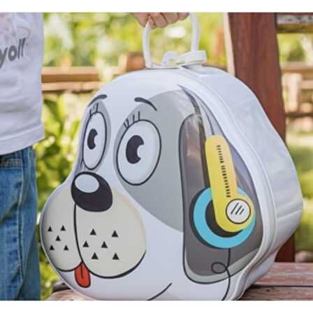 Köpek Tasarımlı Kumbara Anahtarlı Kilit Çelik Yapılı, 15x14x7.5 cm, Çocuklar İçin Sevimli Tasarruf