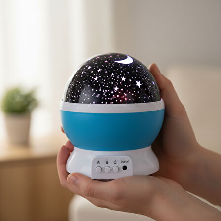 Runaway Projektör Gece Lambası - Renkli Döner Işık