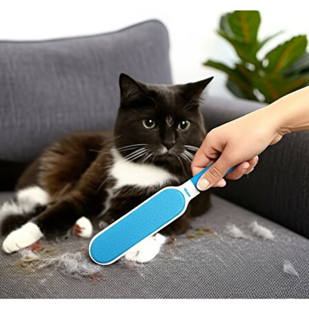 Tüy Temizleme Fırça Seti 2li Set  Kendi Kendini Temizleyen Çift Taraflı