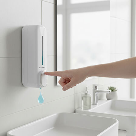 Duvara Monte Sıvı Sabunluk 300ml Manuel Pompalı Banyo ve Mutfak İçin