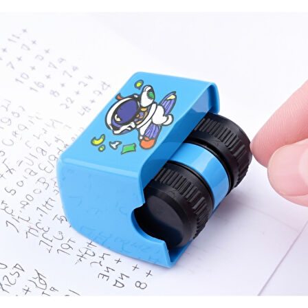 Bölme İşlemi Alıştırma Test Kaşesi Mürekkepli Şeritli, Otomatik Soru Üreten, Matematik Eğitim Aracı,