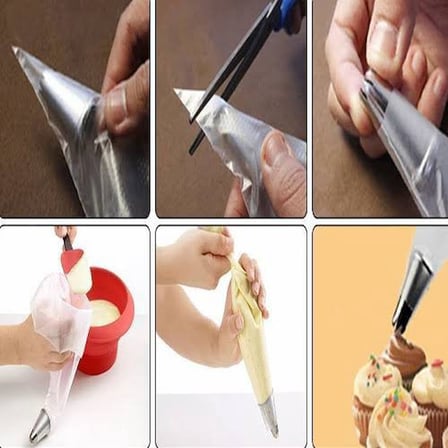 10 Parça Paslanmaz Çelik Krema Sıkma Seti - Hamur Şekillendirme