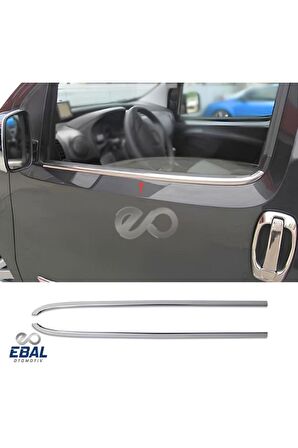 Citroen Nemo Krom Cam Çıtası 2 Parça 2008 Üzeri Paslanmaz Çelik