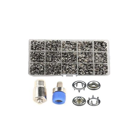200 Set 10.5 Mm Metal Çıt Çıt Ve Saklama Kutusu
