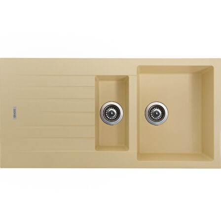 Gradde Krem 50*100 1,5 Göz Granit Eviye