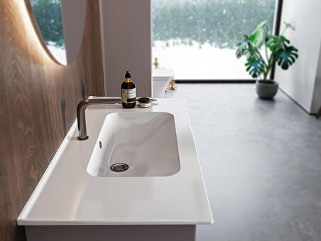Cerastyle Turkuaz Blue Etajerli Lavabo 80*47 Cm