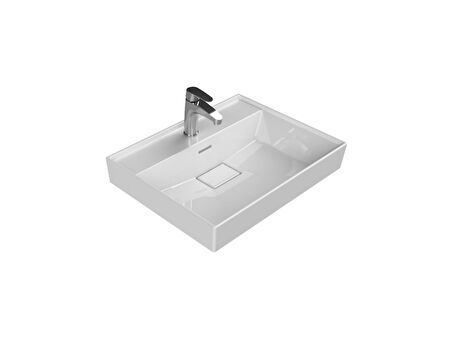 Cerastyle Turkuaz Sharp Etajerli Lavabo 60*48 Cm