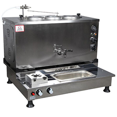  Anka Pro Plus Otomatik Çay Kazanı 3 Demlikli 30 Litre Inox Elektrikli Gazlı