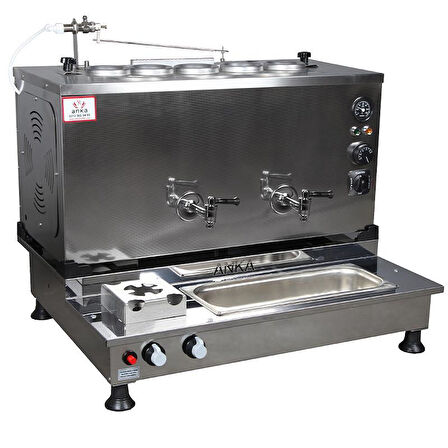  Anka Pro Plus Otomatik Çay Kazanı 5 Demlikli 50 Litre Inox Elektrikli Doğalgazlı