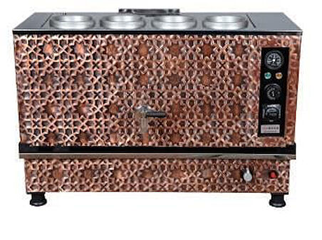 Anka Bakır Pro Kompakt Full Otomatik Çay Makinası 4 Demlikli 40 Litre Elektrikli Tüplü