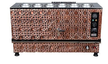 Anka Bakır Pro Kompakt Full Otomatik Çay Makinası 6 Demlikli 60 Litre Elektrikli Tüplü