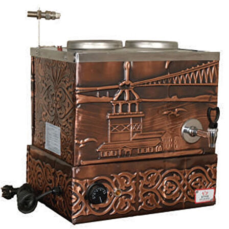 Anka Eko Elektrikli Çay Kazanı 1 Demlikli 14 Litre Bakır