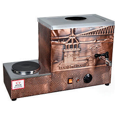 Anka Eko Elektrikli Çay Kazanı 1 Demlikli 14 Litre Pleytli Bakır